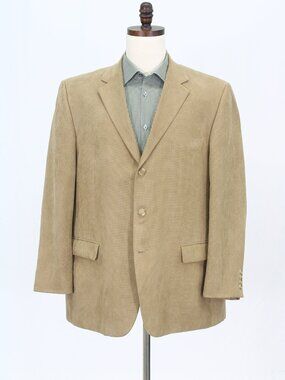 Andrew Fezza 46R Brown Blazer Sport Coat Jacket 3-Button Solid M512
